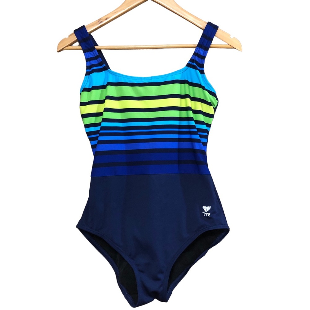 TYR Ombré Aqua Controlfit One Piece Swimsuit Size 8